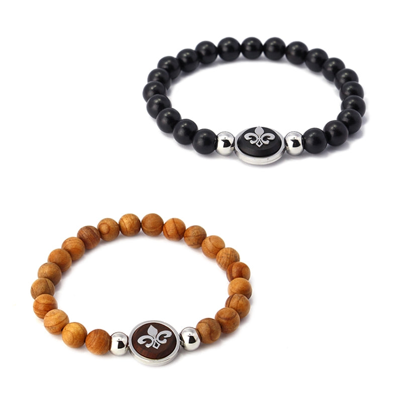 Pulsera bolas flor de lis H194 - Anartxy