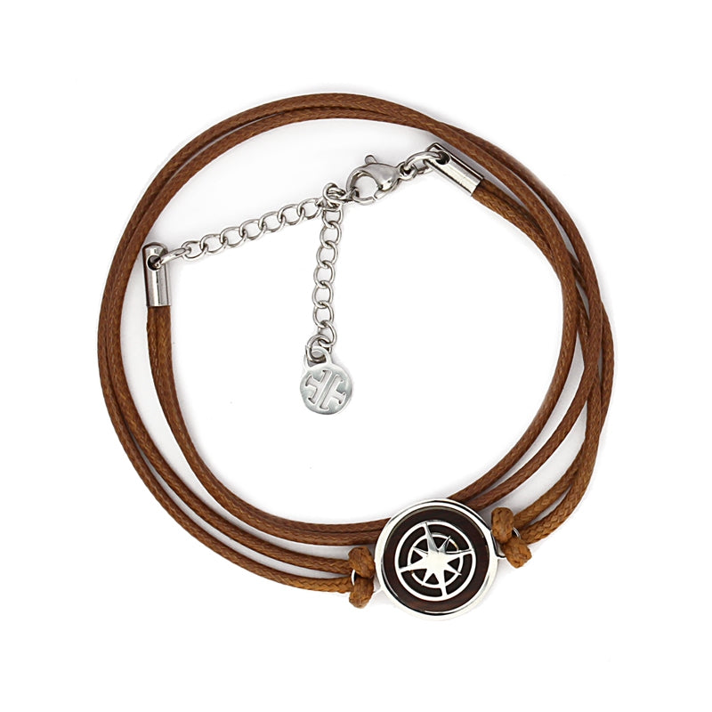 Pulsera doble vuelta rosa de los vientos H198 - Anartxy