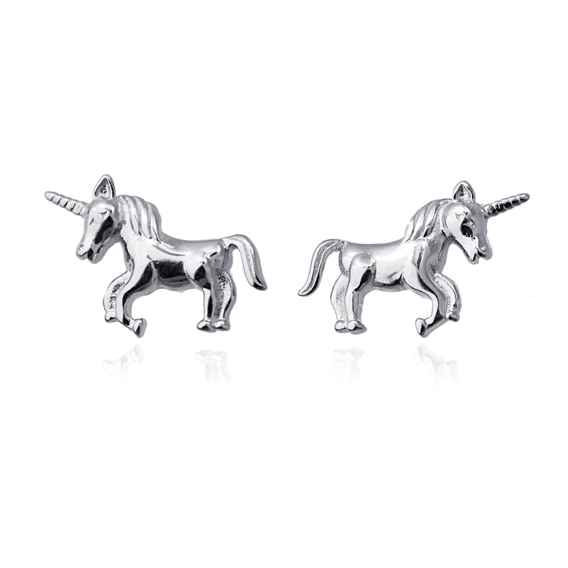 Pendientes plata unicornios PE413 - Anartxy