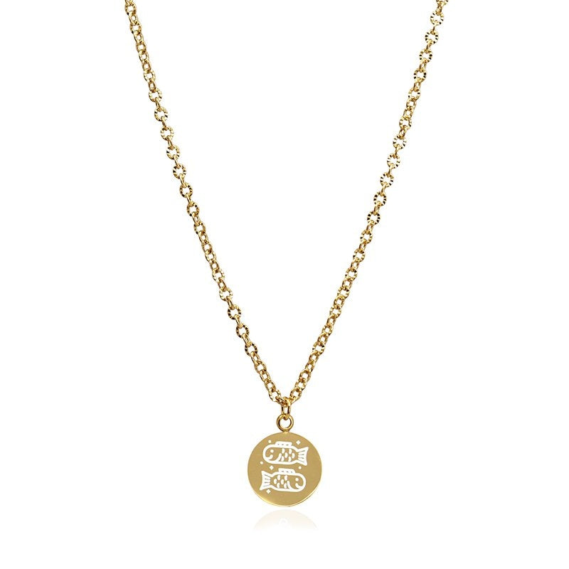 Collar Horóscopos Dorado PISCIS Anartxy