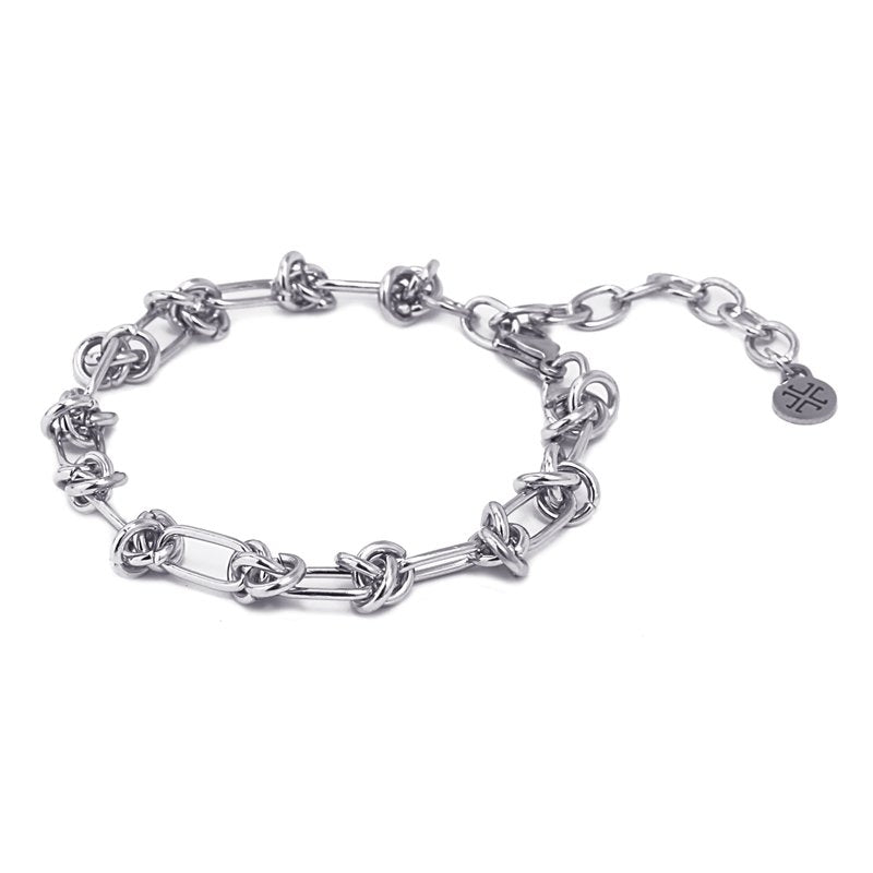 Pulsera nudos acero pulido