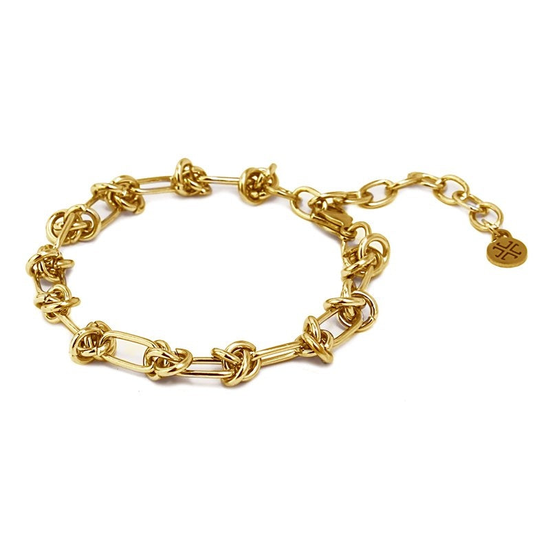 Pulsera nudos dorada anartxy 2