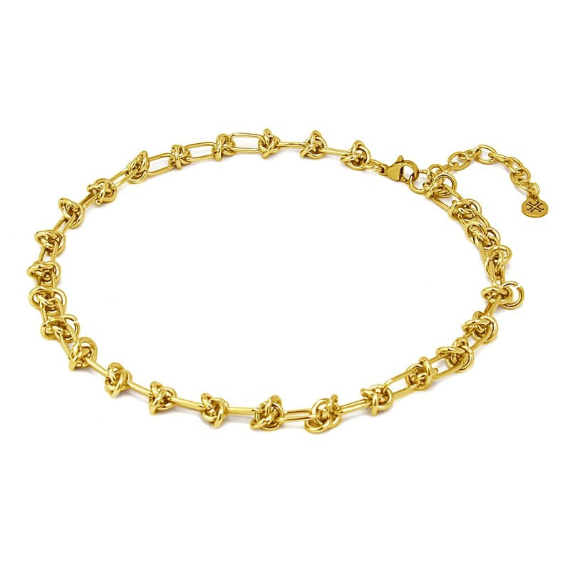Collar nudos dorado 2
