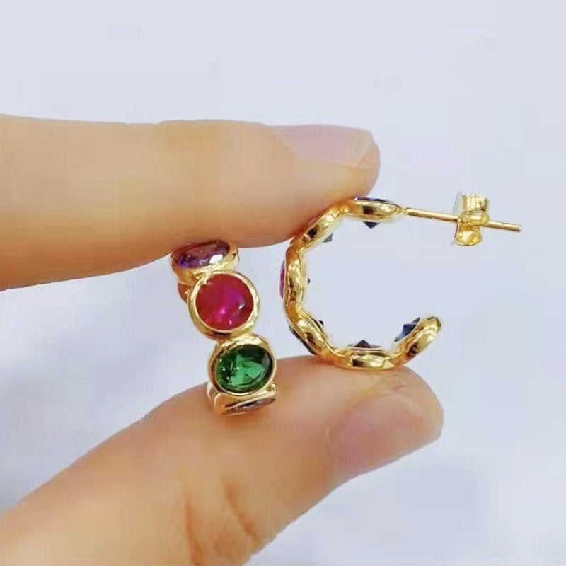 Aros plata con circonitas anartxy