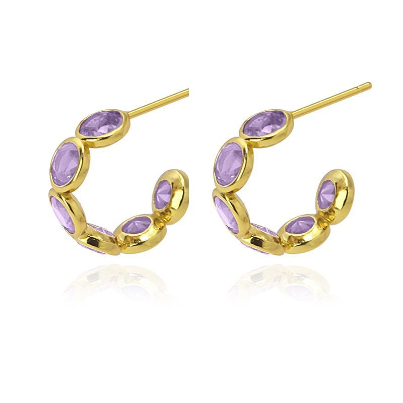 Intan silver hoops