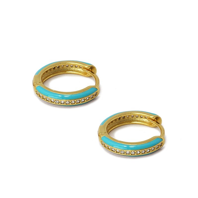 Silver Hoops Color