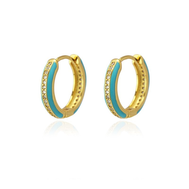 Silver Hoops Color