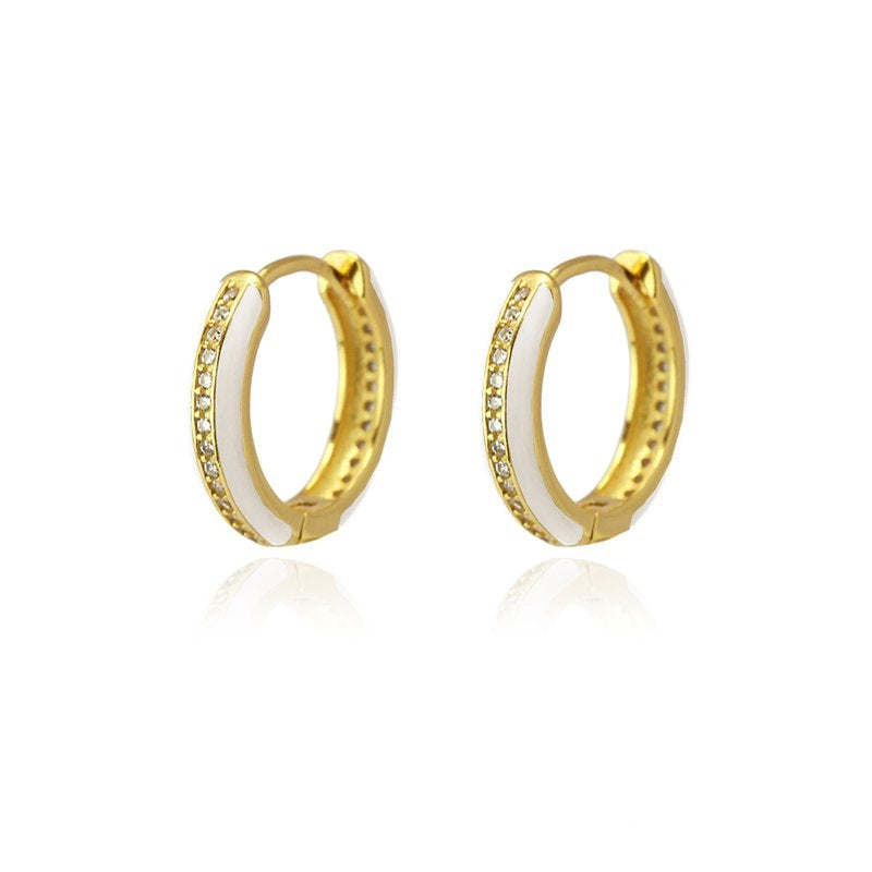Silver Hoops Color