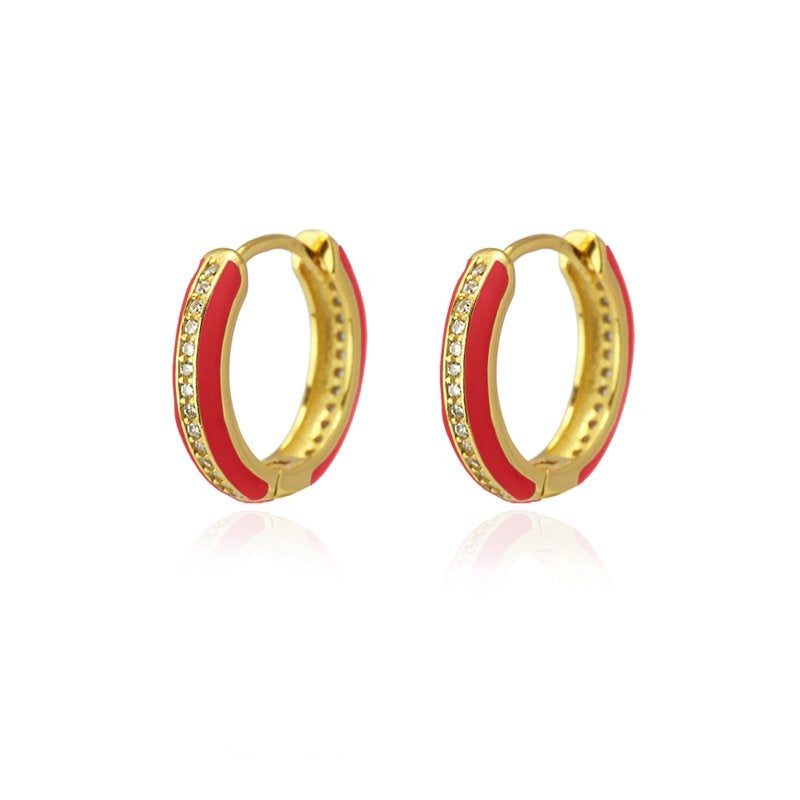 Silver Hoops Color