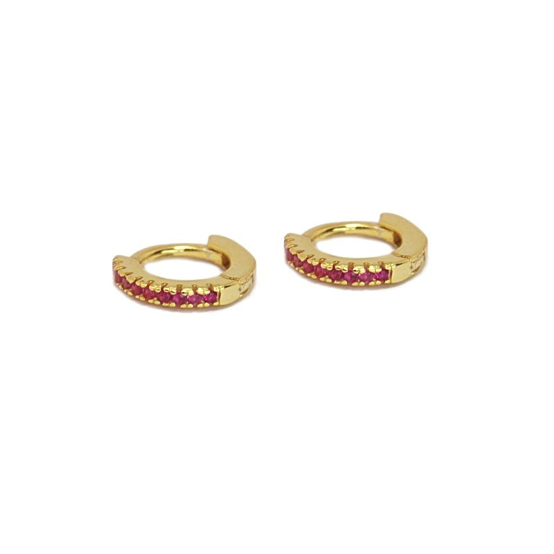 Mini Fang silver hoops