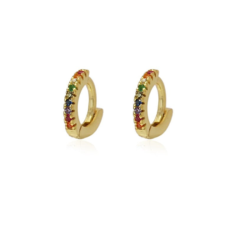 Mini aros plata circonitas combinado