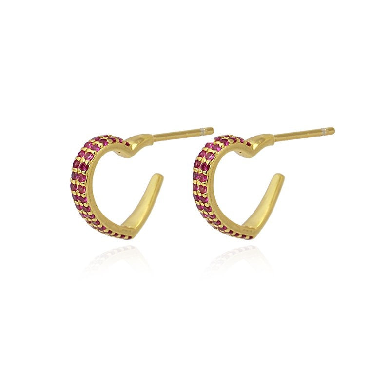 Enif silver mini hoops