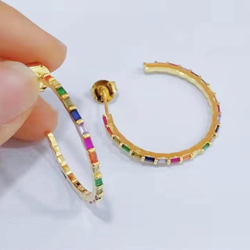 Aros plata color anartxy dorado