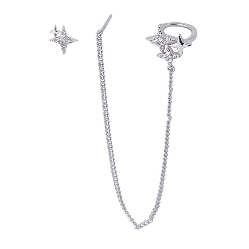 Pendientes plata estrella anartxy 2