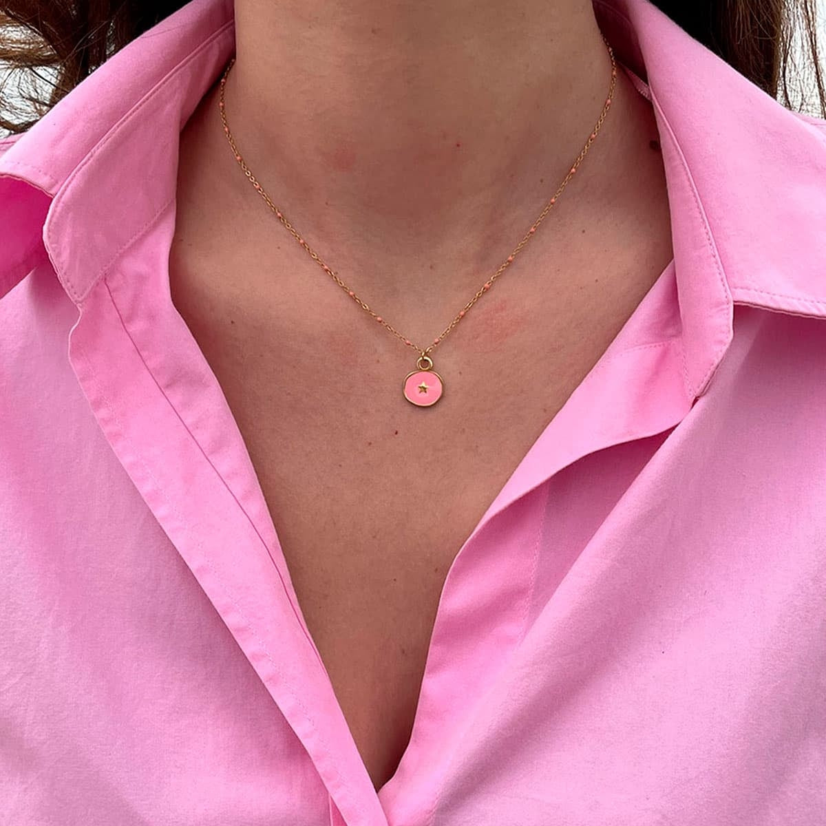Enamel necklace BCO191