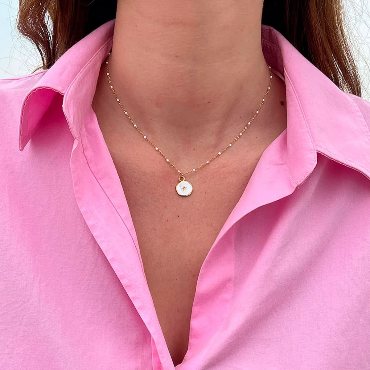 Enamel necklace BCO191