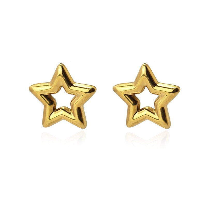 Pendientes estrella dorado