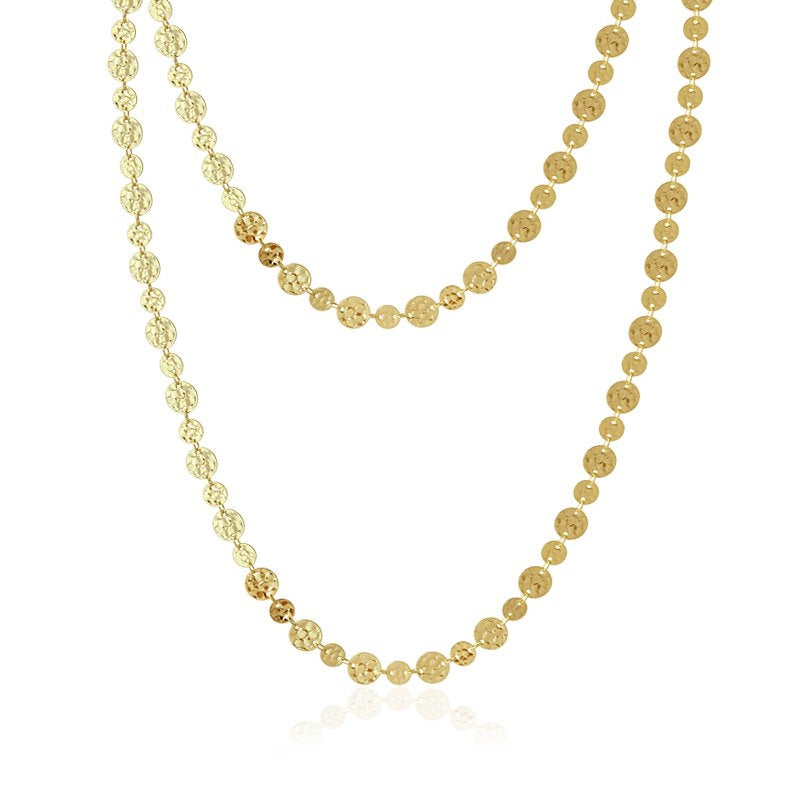 Collar círculos dorado anartxy abalorios martelé