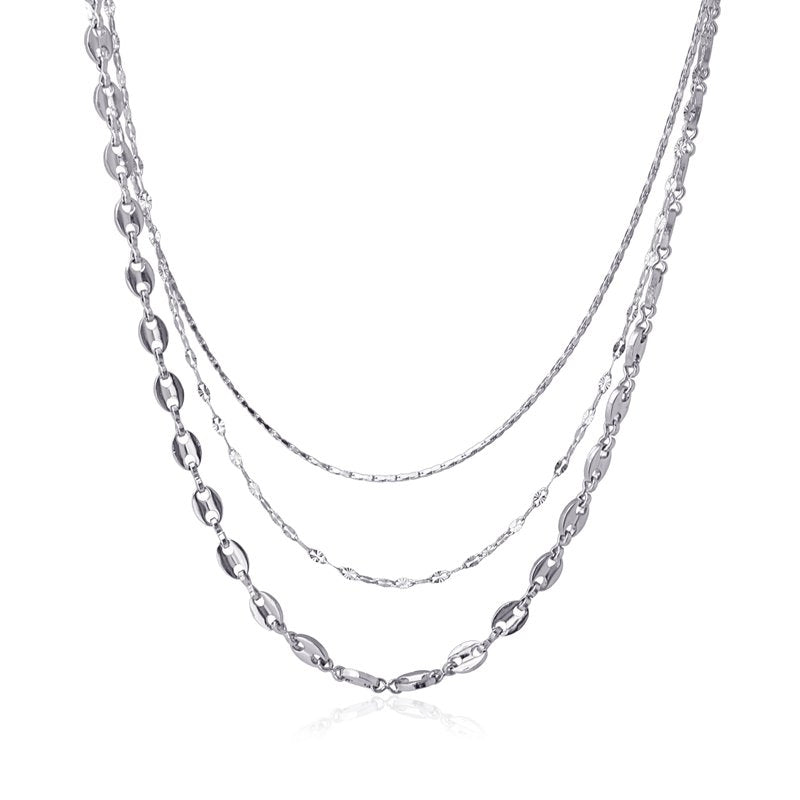 collar anartxy de tres capas de eslabones acero 2