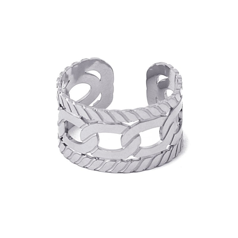 Anillo cadena eslabones soga ajustable acero