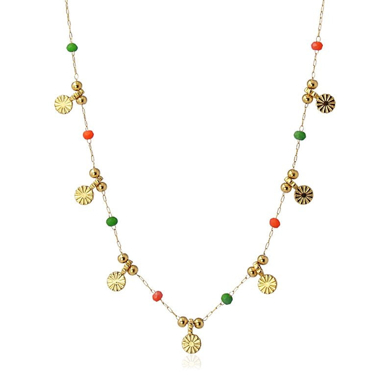 Collar multicharm cadena dorado