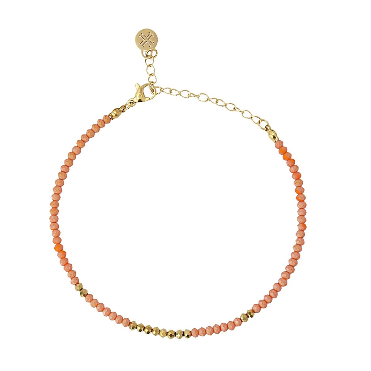 Tobillera color cristal color naranja