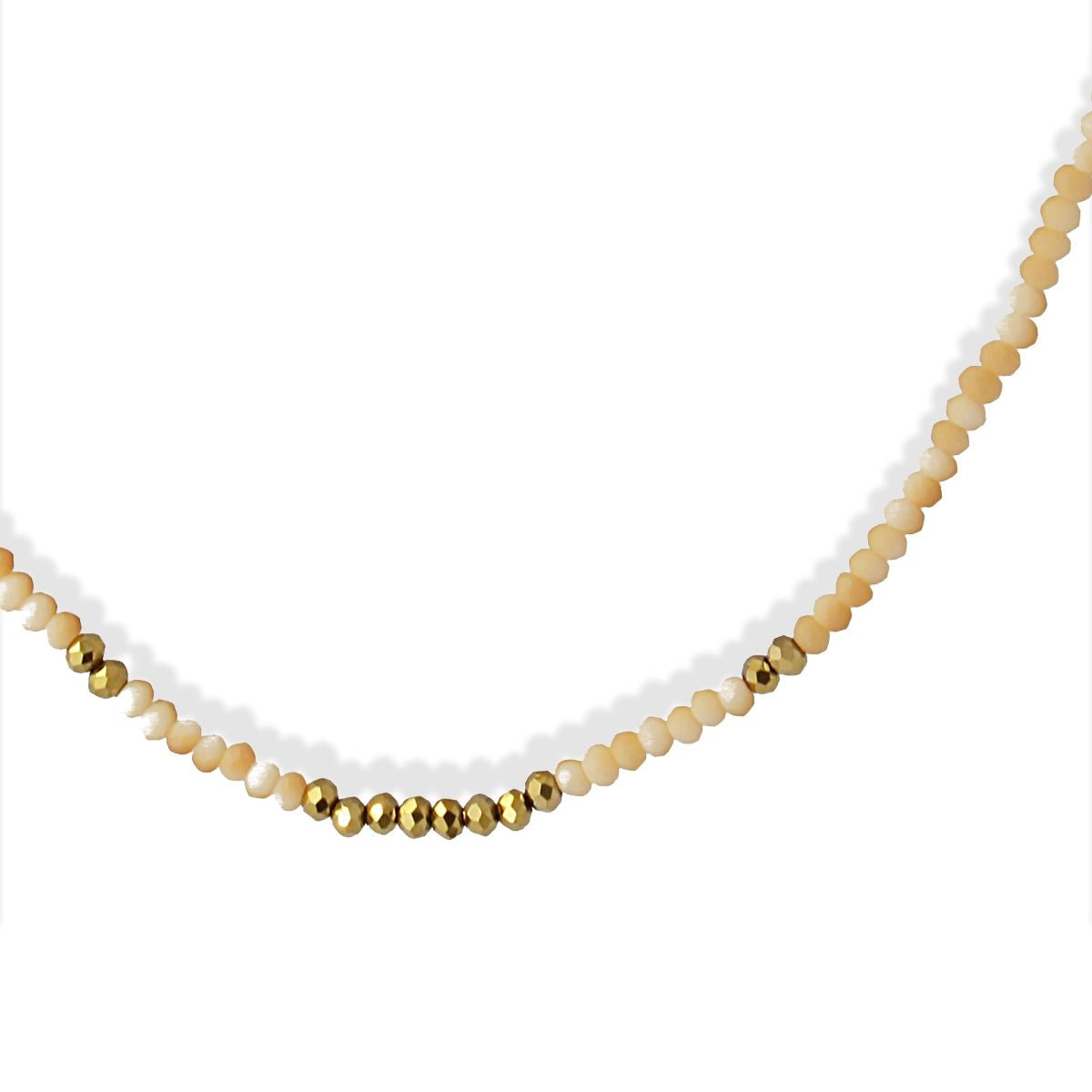 collar color cristal color beige
