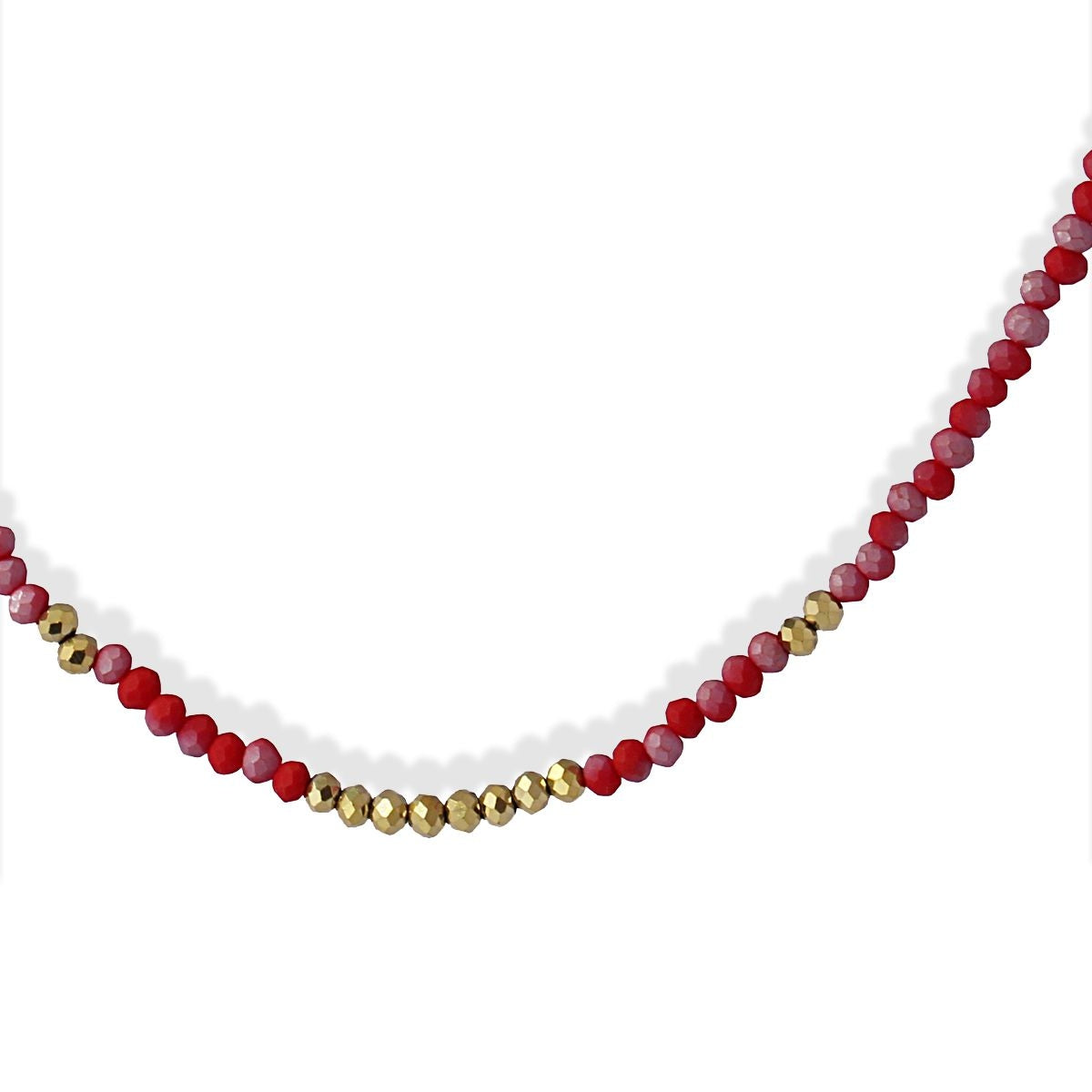 collar color cristal rojo