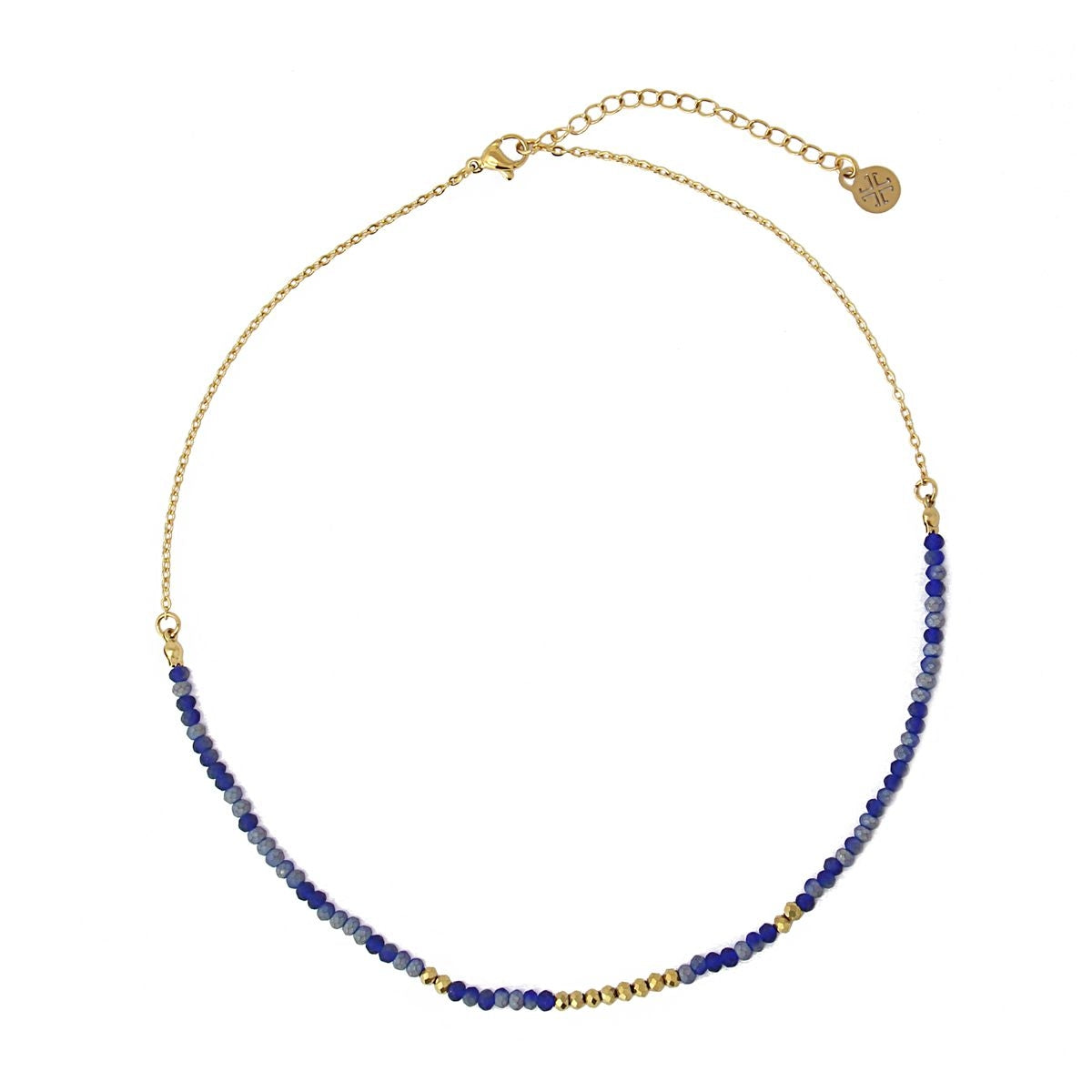 collar color cristal azul