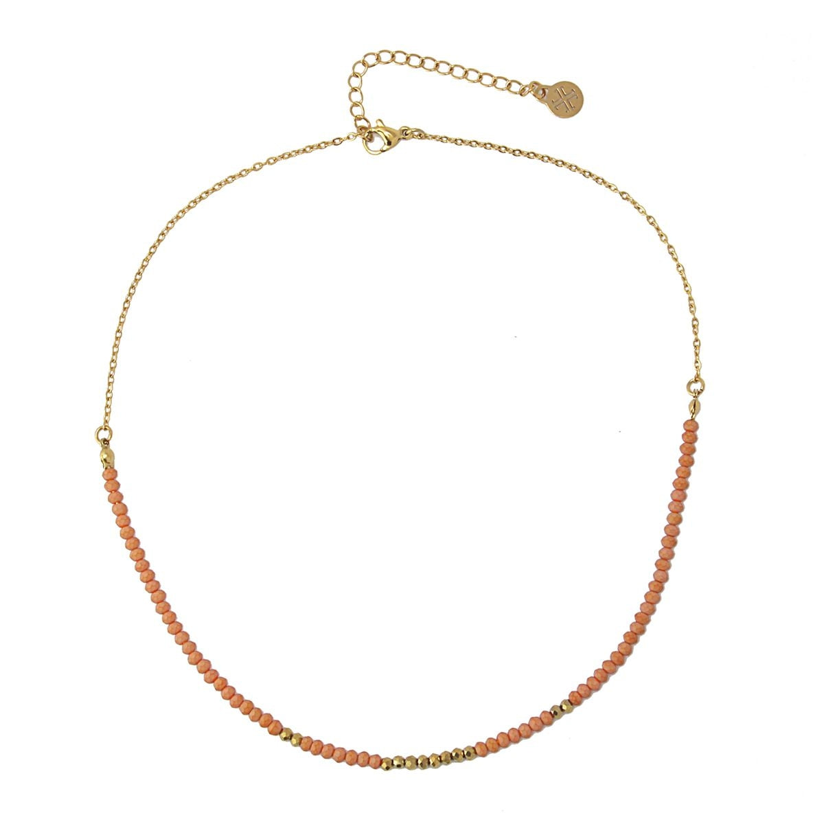 collar color cristal color naranja