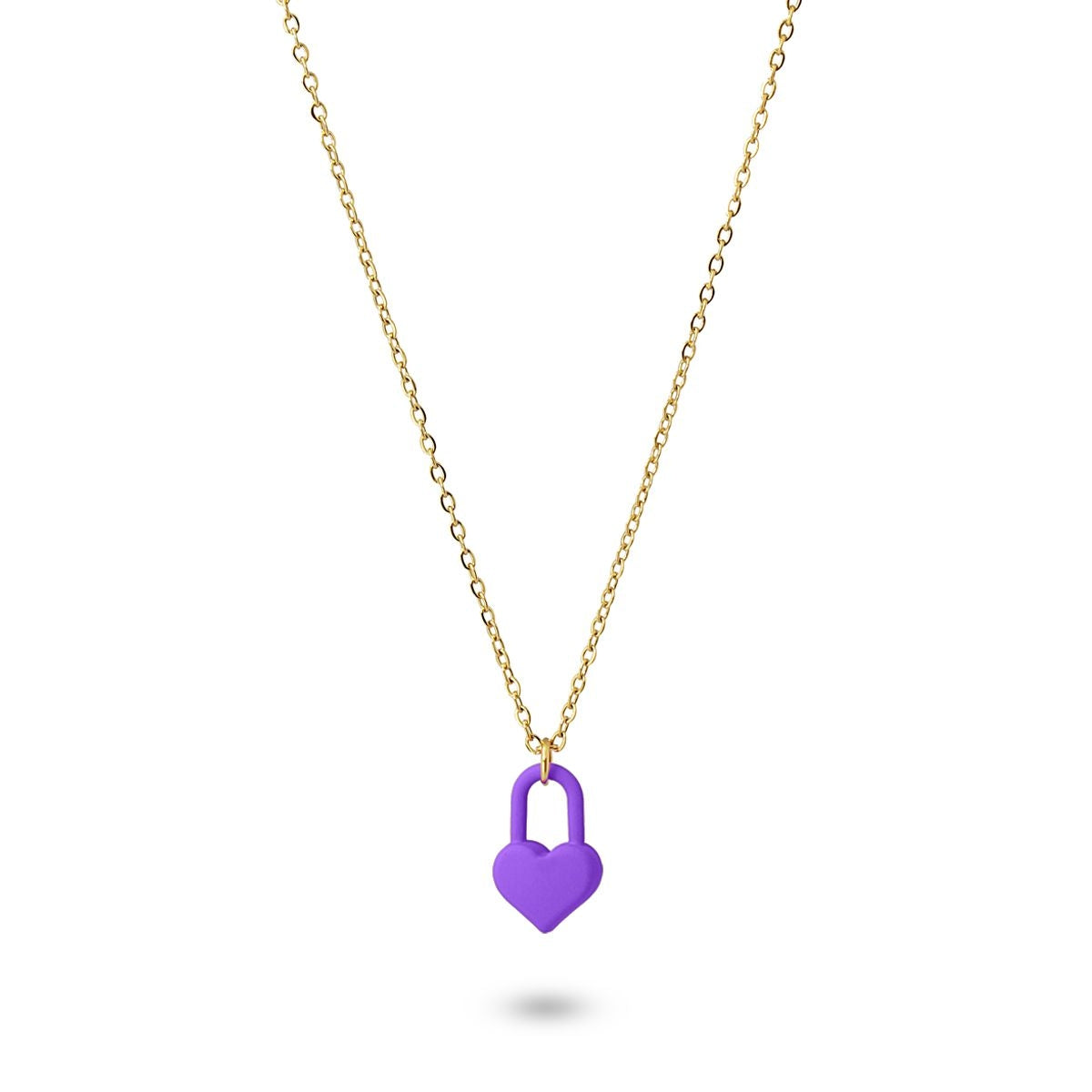 anartxy collar acero corazón morado