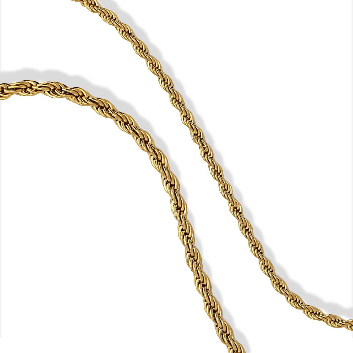 collar cordon 3 mm acero dorado 2