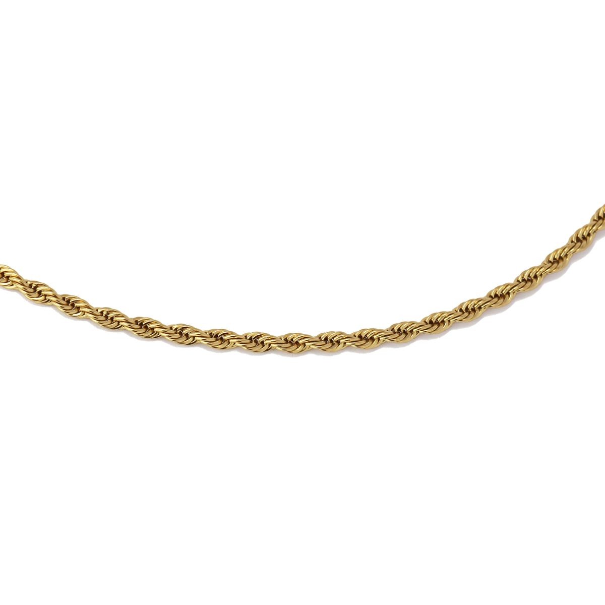 collar cordon 3 mm acero dorado