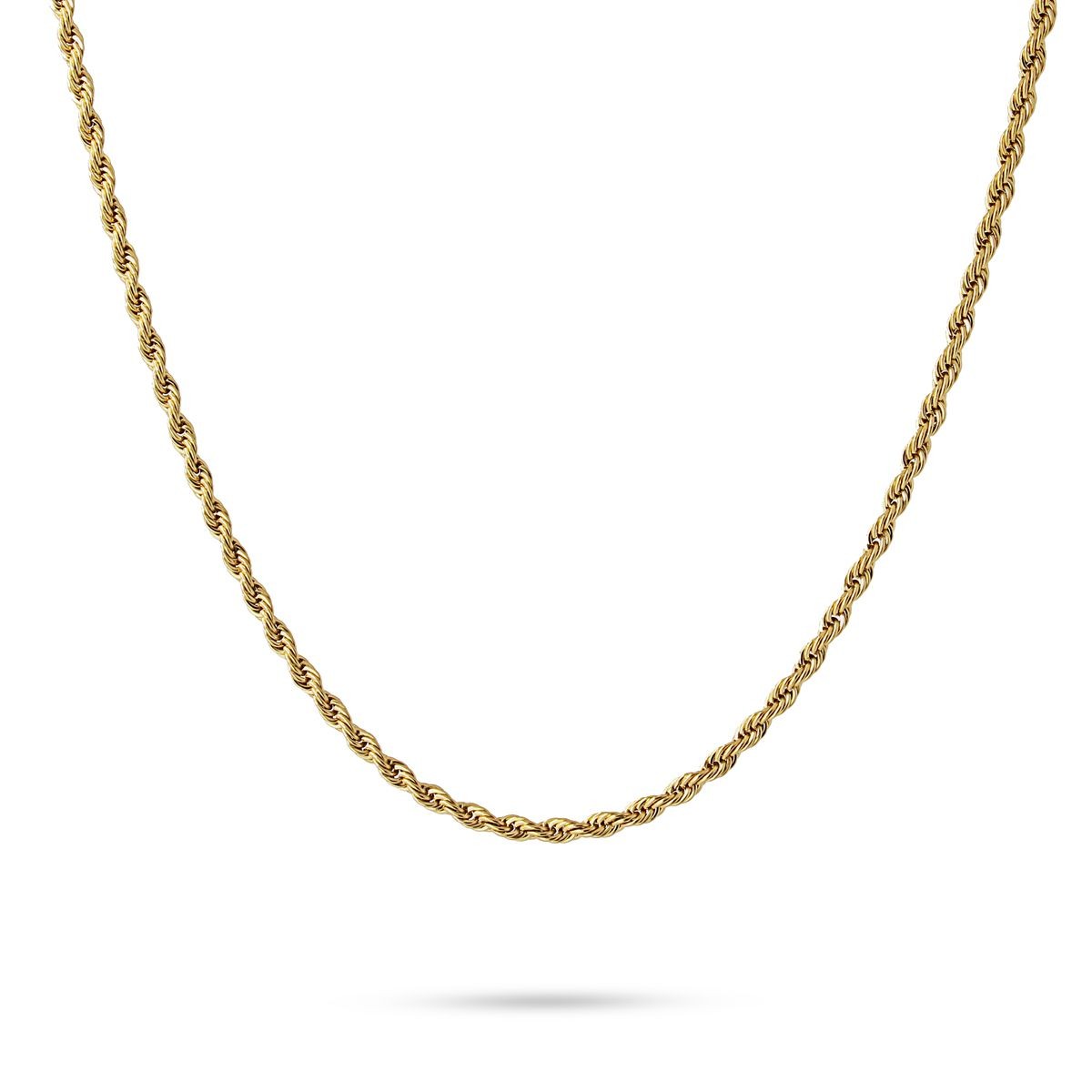 collar cordon 3 mm acero dorado anartxy