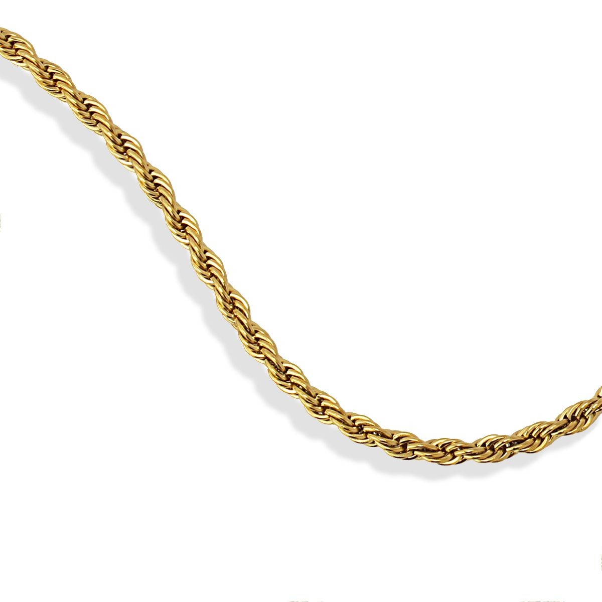 collar acero cordón 4mm dorado