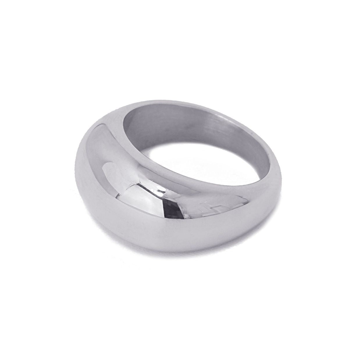 anillo esencial acero plateado anartxy