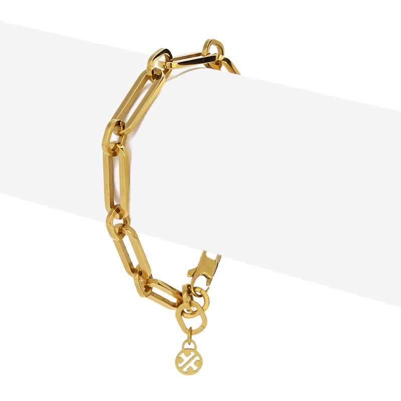 pulsera eslabones acero dorado
