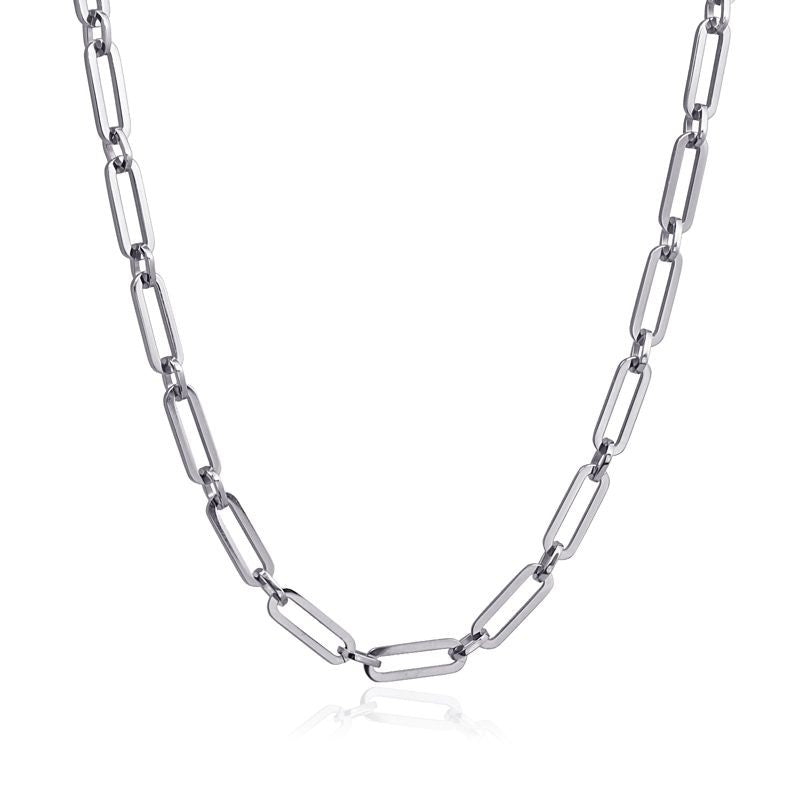collar eslabones acero anartxy plateado