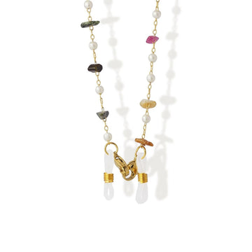 Cadena multifunción piedras y perlas Anartxy