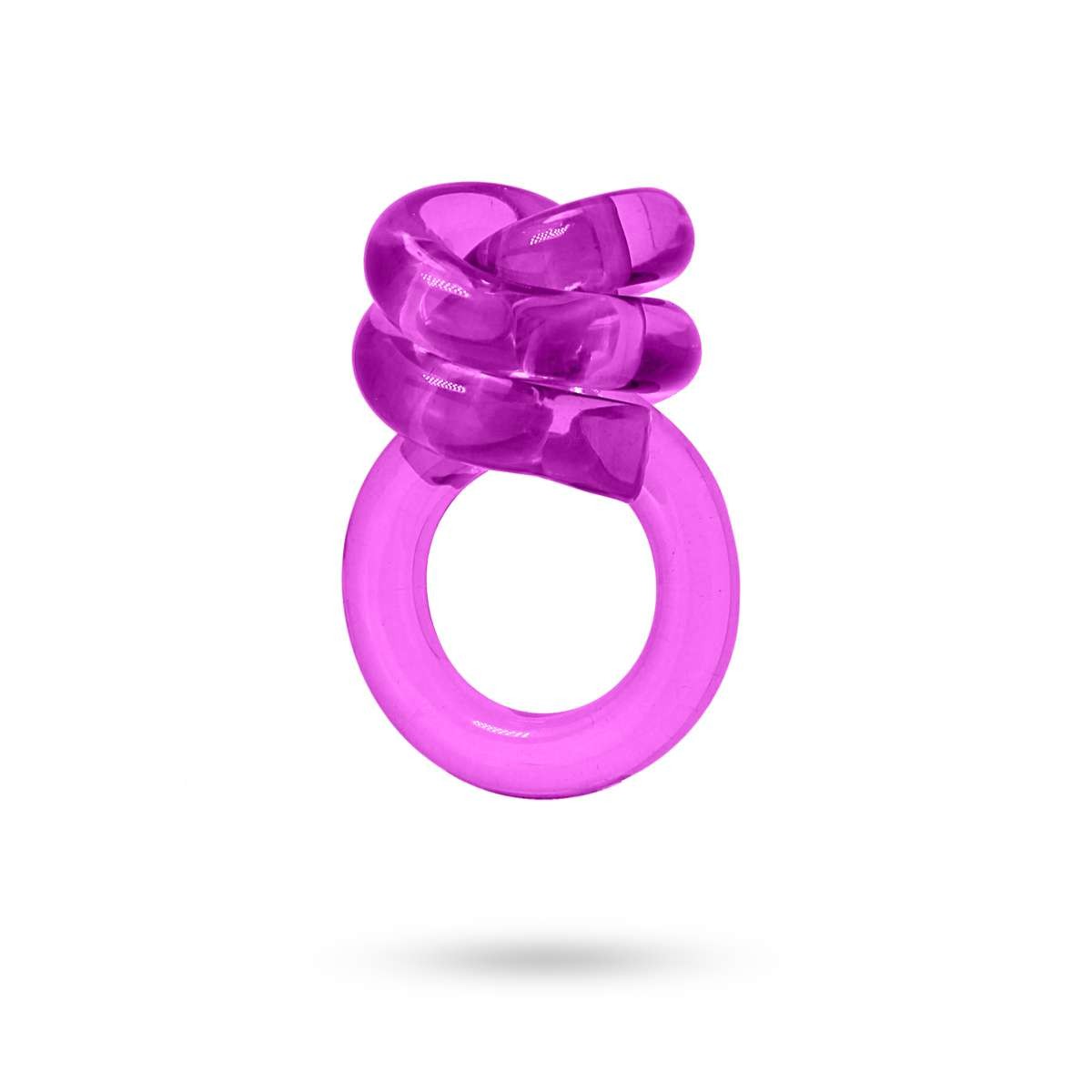 anillo maxi plastico reciclado muelle anartxy transparente  violeta