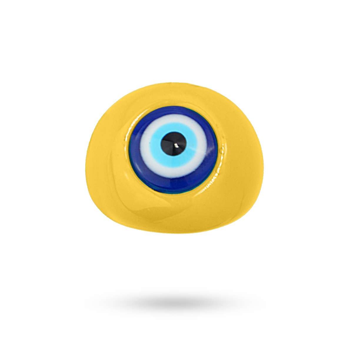anillo ojo turco plastico reciclado anartxy amarillo