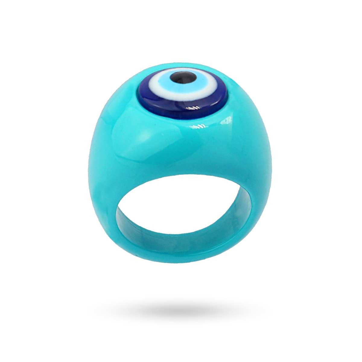 maxi anillo ojo turco plastico reciclado anartxy turquesa