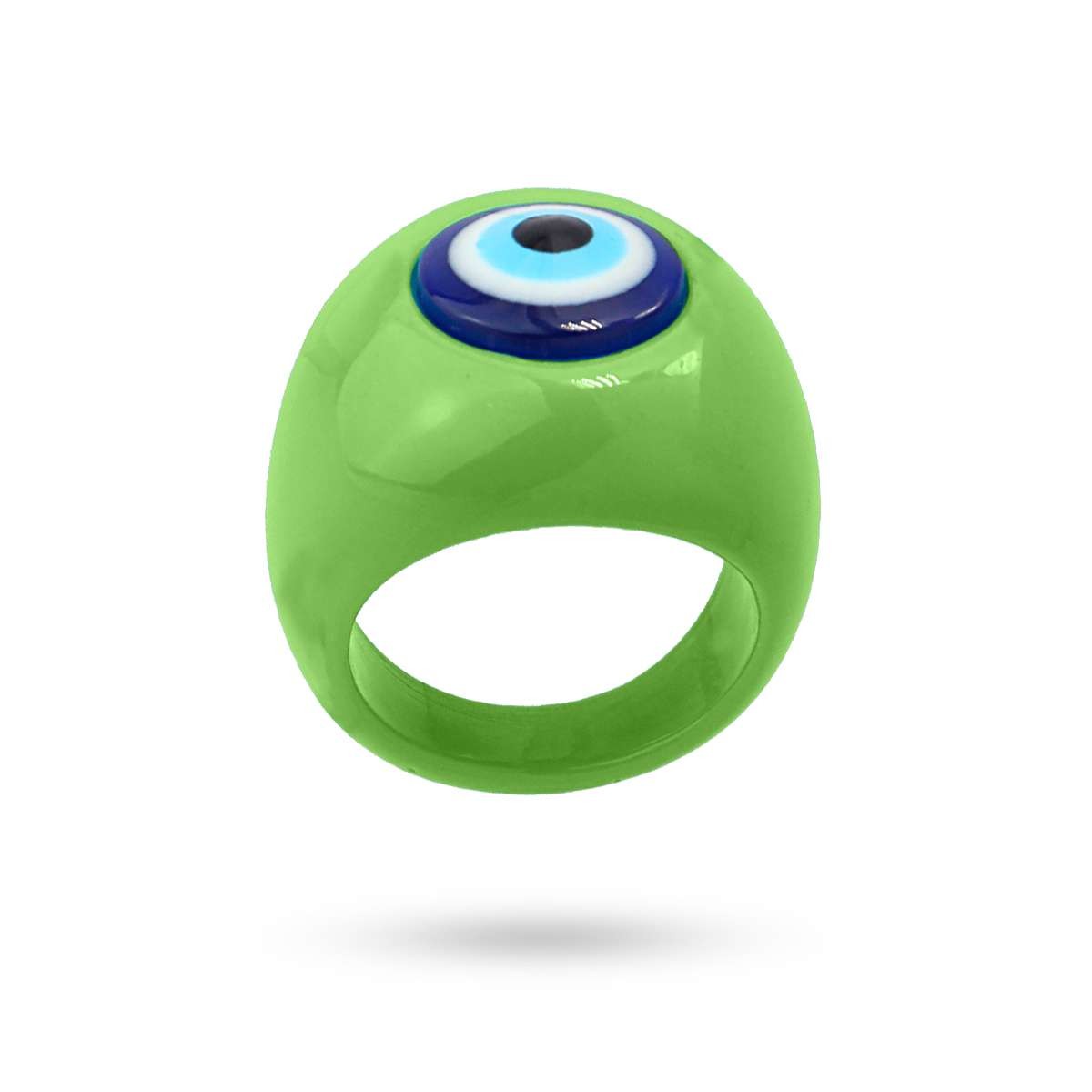 maxi anillo ojo turco plastico reciclado anartxy verde