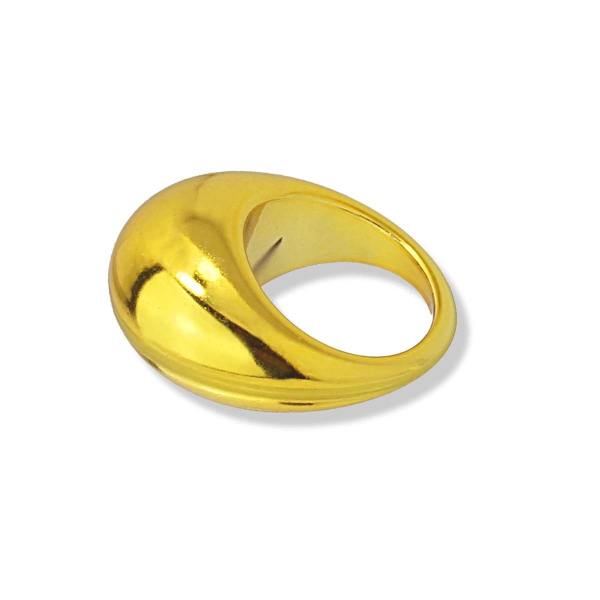anillo plastico reciclado efecto metalizado oro