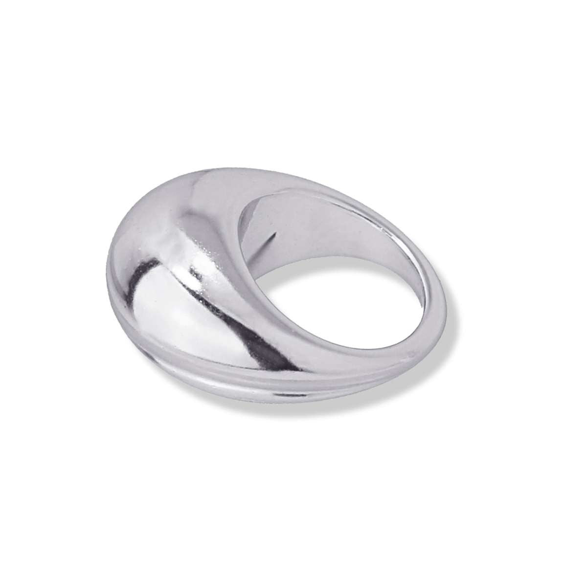 anillo plastico reciclado efecto metalizado plata