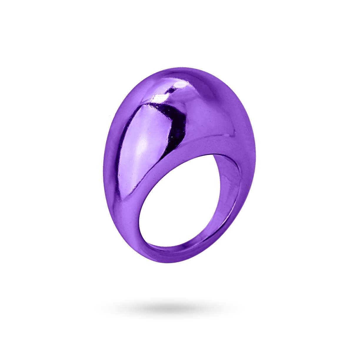 anillo plastico reciclado efecto metalizado anartxy morado