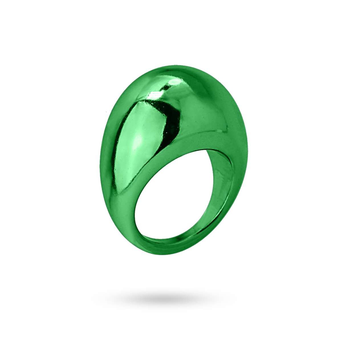 anillo plastico reciclado efecto metalizado anartxy verde