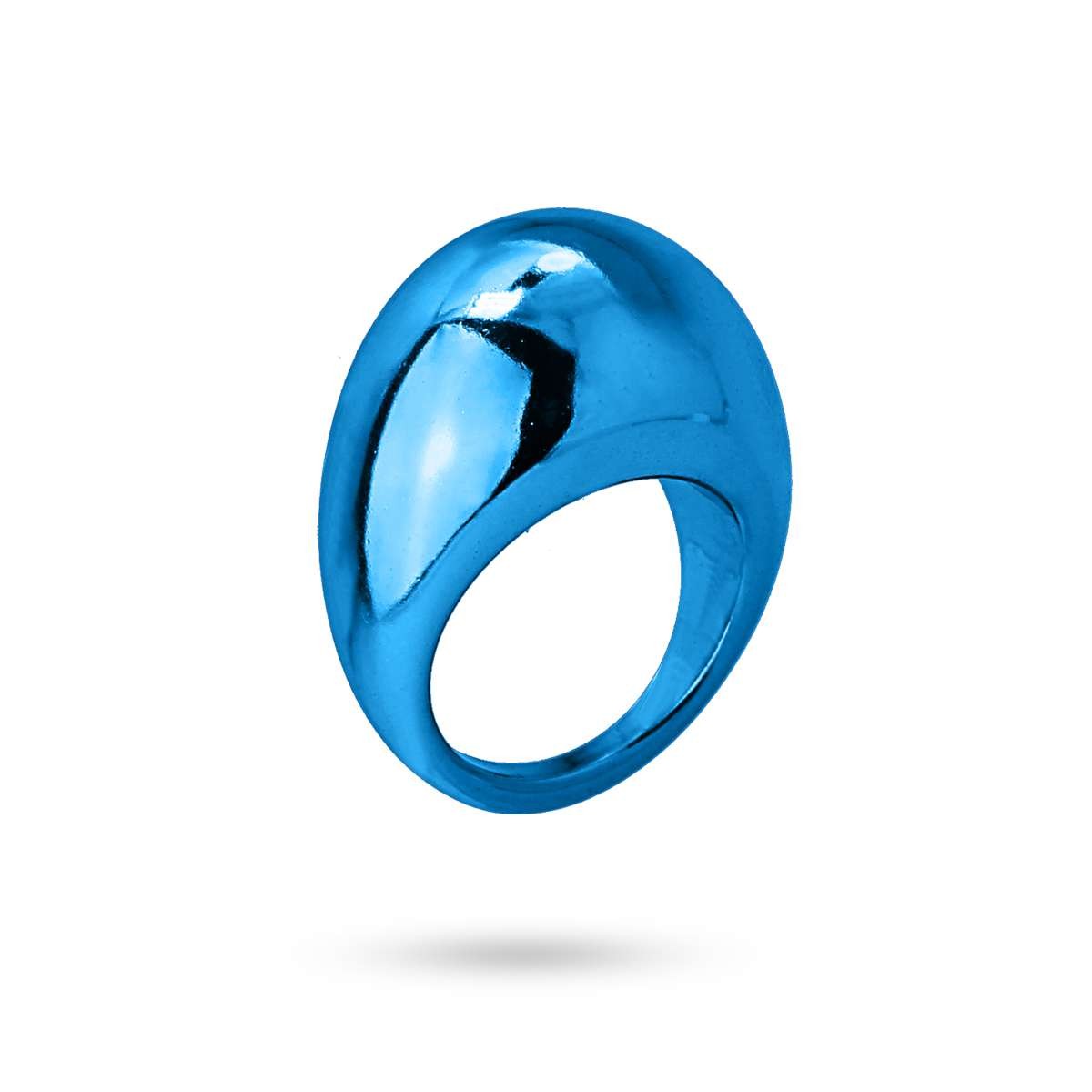 anillo plastico reciclado efecto metalizado anartxy azul