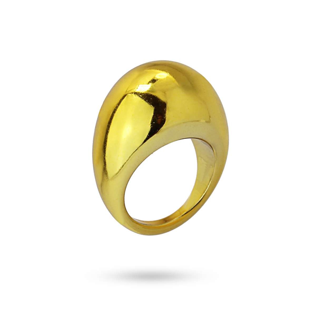 anillo plastico reciclado efecto metalizado anartxy oro