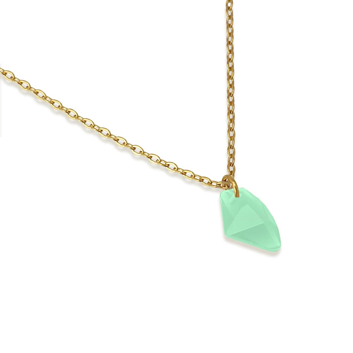 collar acero colgante piedra anartxy turquesa